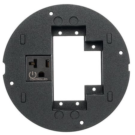 SystemOne, Sub-Plate, Recessed Opening (1) Extron Single MAAP or (2) Single AAP Series Adapter Plates or FSR IPS plates, Controlled Single 20A, 125V -  HUBBELL WIRING DEVICE-KELLEMS, S1SPEXT2C